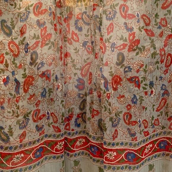 Solitaire Sheer Multi Print Ruffle Tunic - Picture 7 of 8